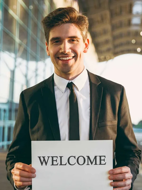 Recepción en el aeropuerto
